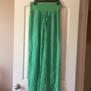 Green  100% Viscose beach pants